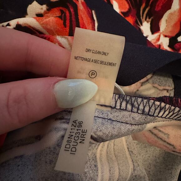 Ivanka Trump navy blue floral midi dress size 10 - Picture 9 of 12